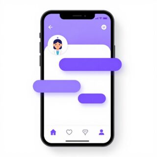 Expat Caregivers secure health chat interface with nurse avatar and message bubbles